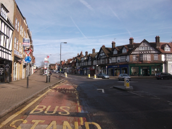 Bridge Street + junction with Love Pane, Pinner 2013