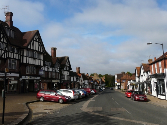 Looking down Pinner's High Street 2013