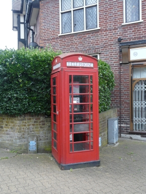 Pinner's very own Grade II listed Red Telephone Box at the top of the High Street.